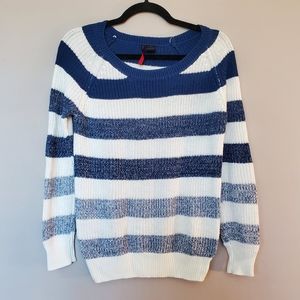 Donating at end of December! Blue Striped Knit Sweater